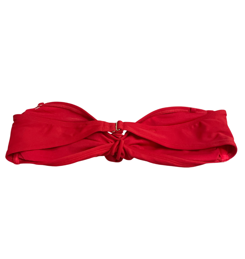 Wild Fable red bandeau bikini top with Rosette Detail (Large)