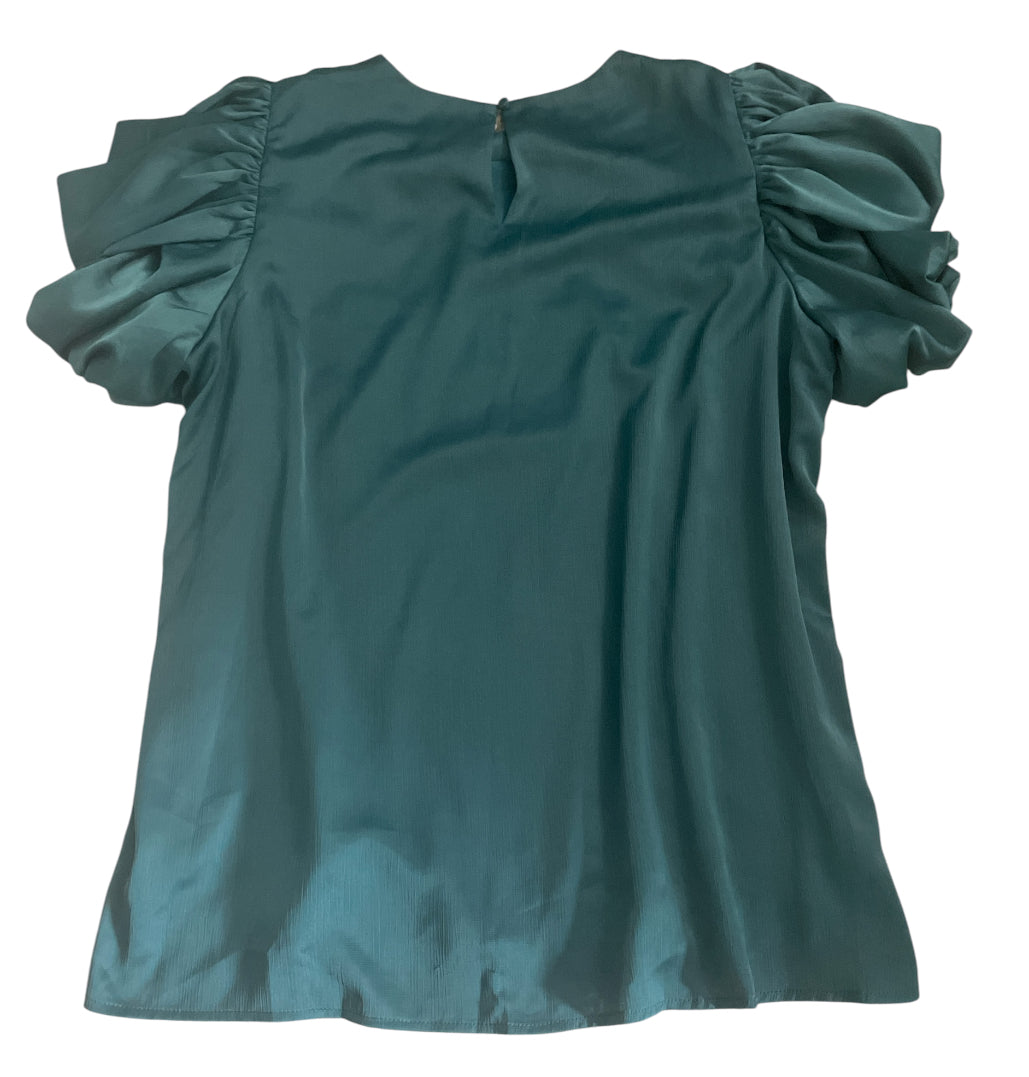 Entro Deep Green Bubble Sleeve Blouse (XL)
