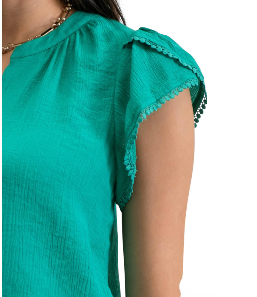 Perch Kelly Green Blouse (1x)