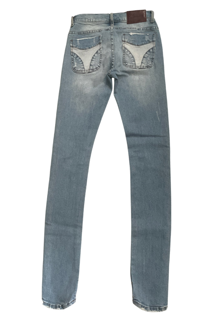 One Teaspoon Patched Distressed Loonies Skinny Jeans (25)