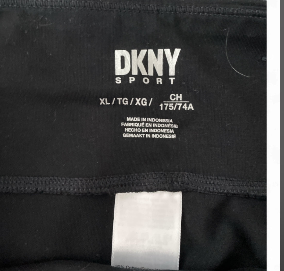 DKNY Sport High-Rise Tummy Control Logo Workout Leggings (X-Large)