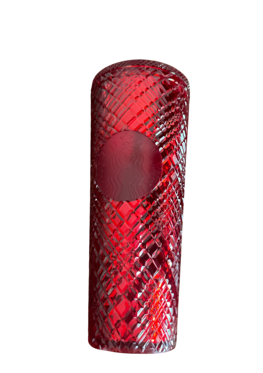Starbucks 2021 Holiday Jeweled Tumbler in red, diamond-studded
