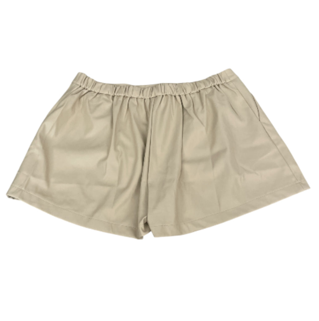 Heyson Faux Leather Light Khaki Shorts (2x)