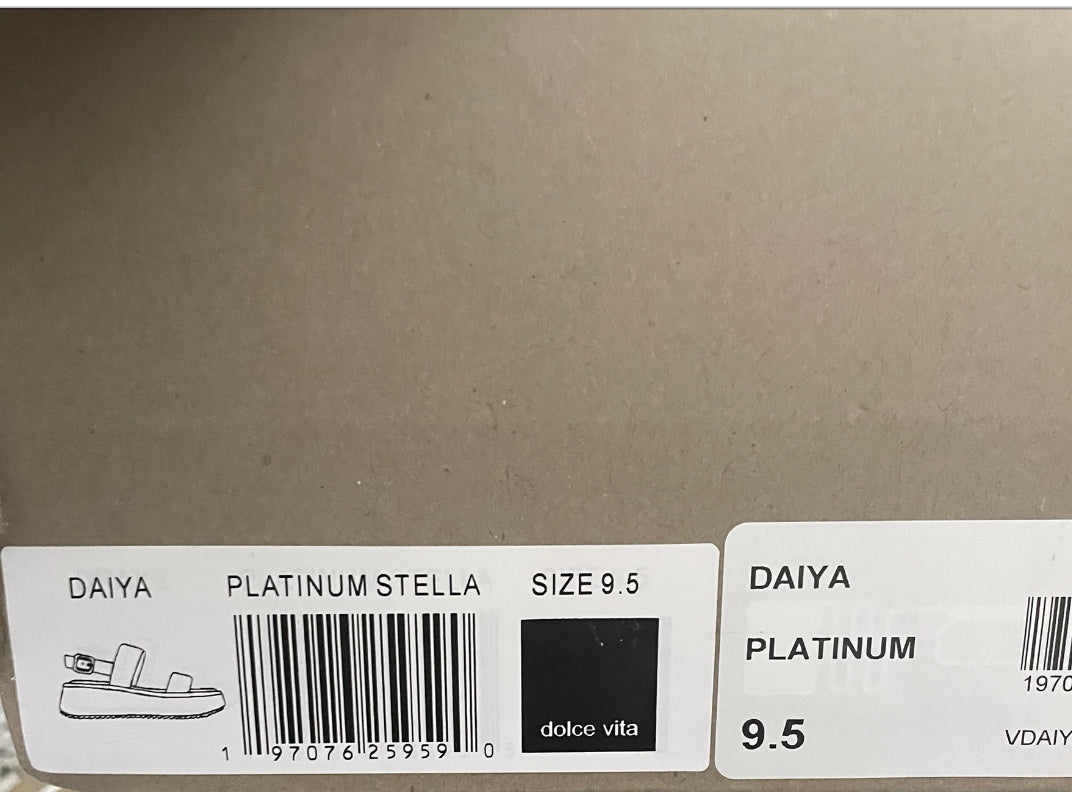 Dolce Vita Platinum Daiya Sandals (9.5)