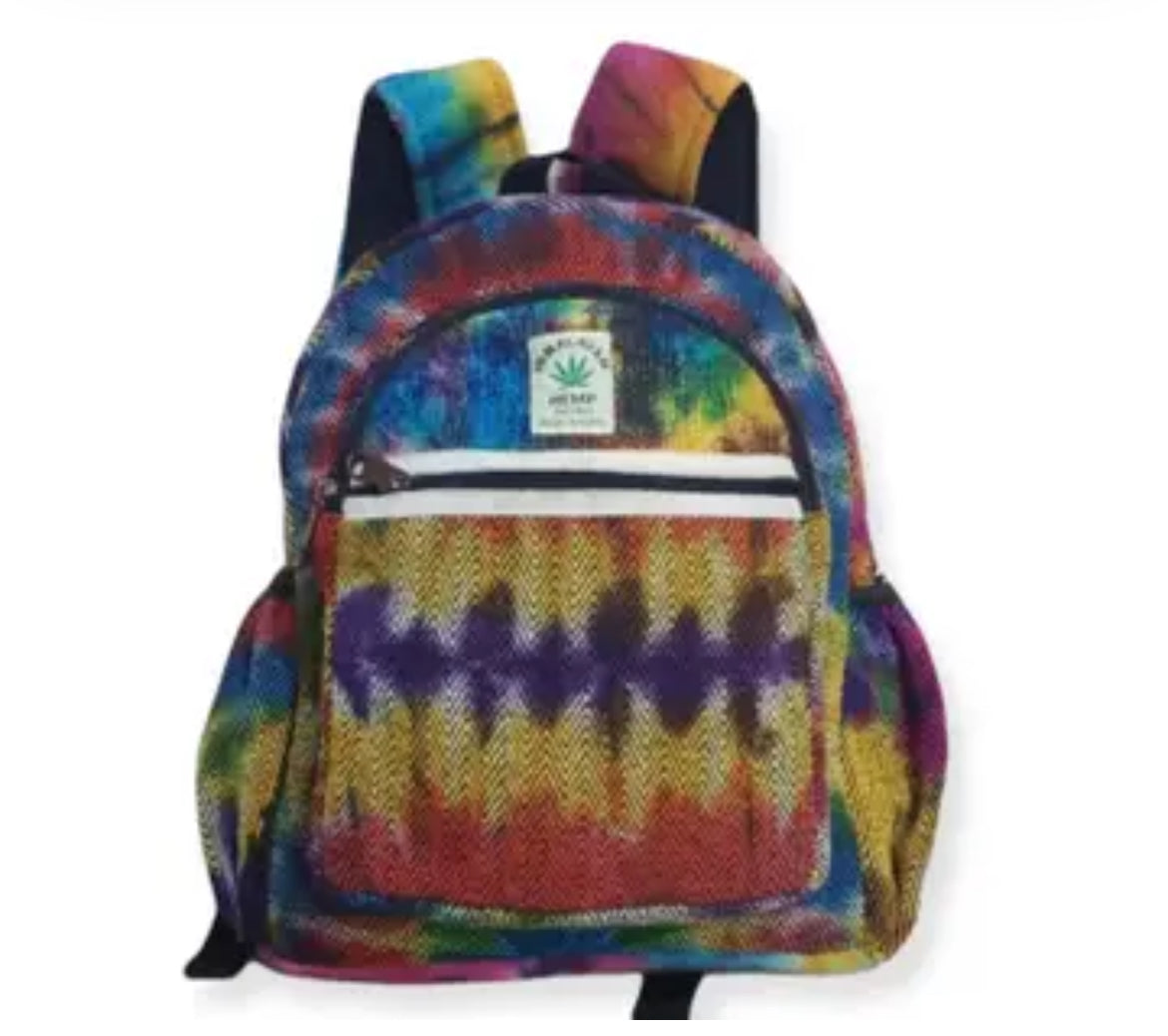 Himalayan Hemp Tie Dye Pure Hemp Backpack