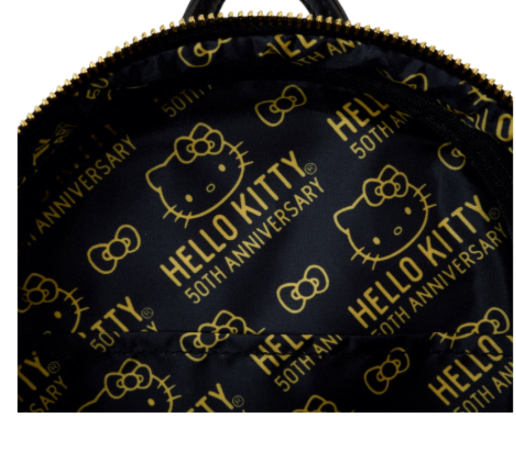 Loungefly Sanrio Hello Kitty 50th Anniversary Metallic Gold Mini Backpack