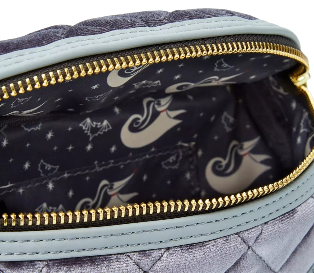 Loungefly Disney NBC Jack Skellington Bow Tie Velvet Belt Bag