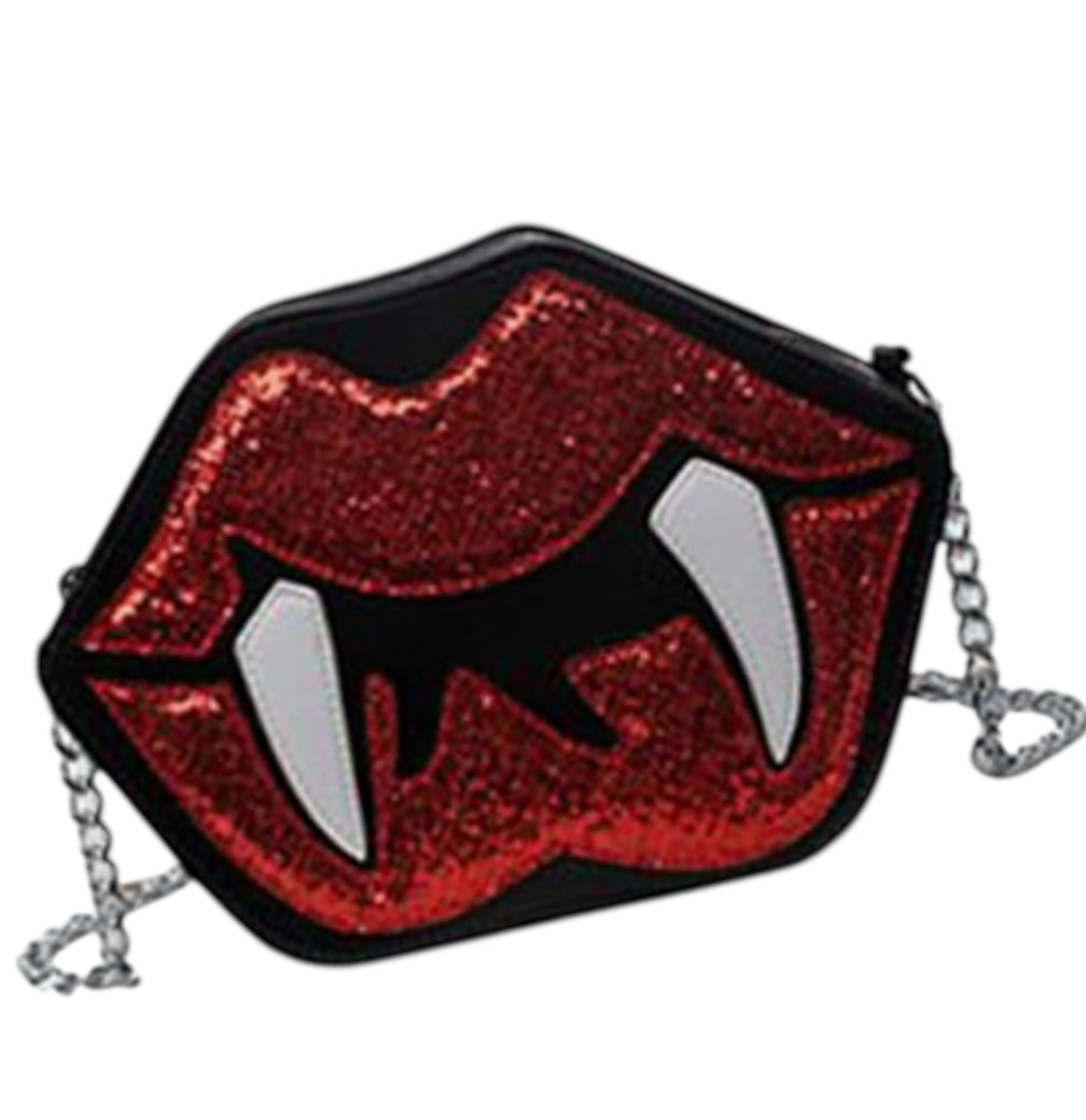 Vampire Fang Sequined Shoulder Bag