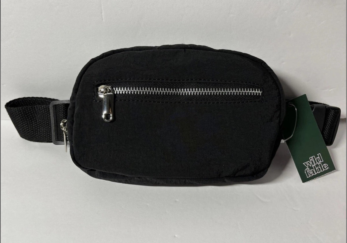 Wild Fable Dark Black Waist Bag