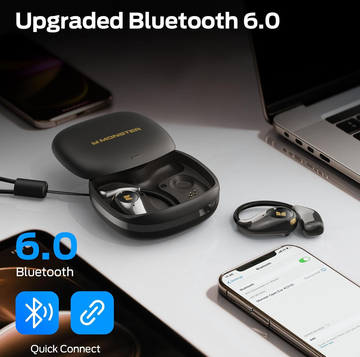 Monster Open Ear AC510 Bluetooth 6.0 Wireless Earbuds