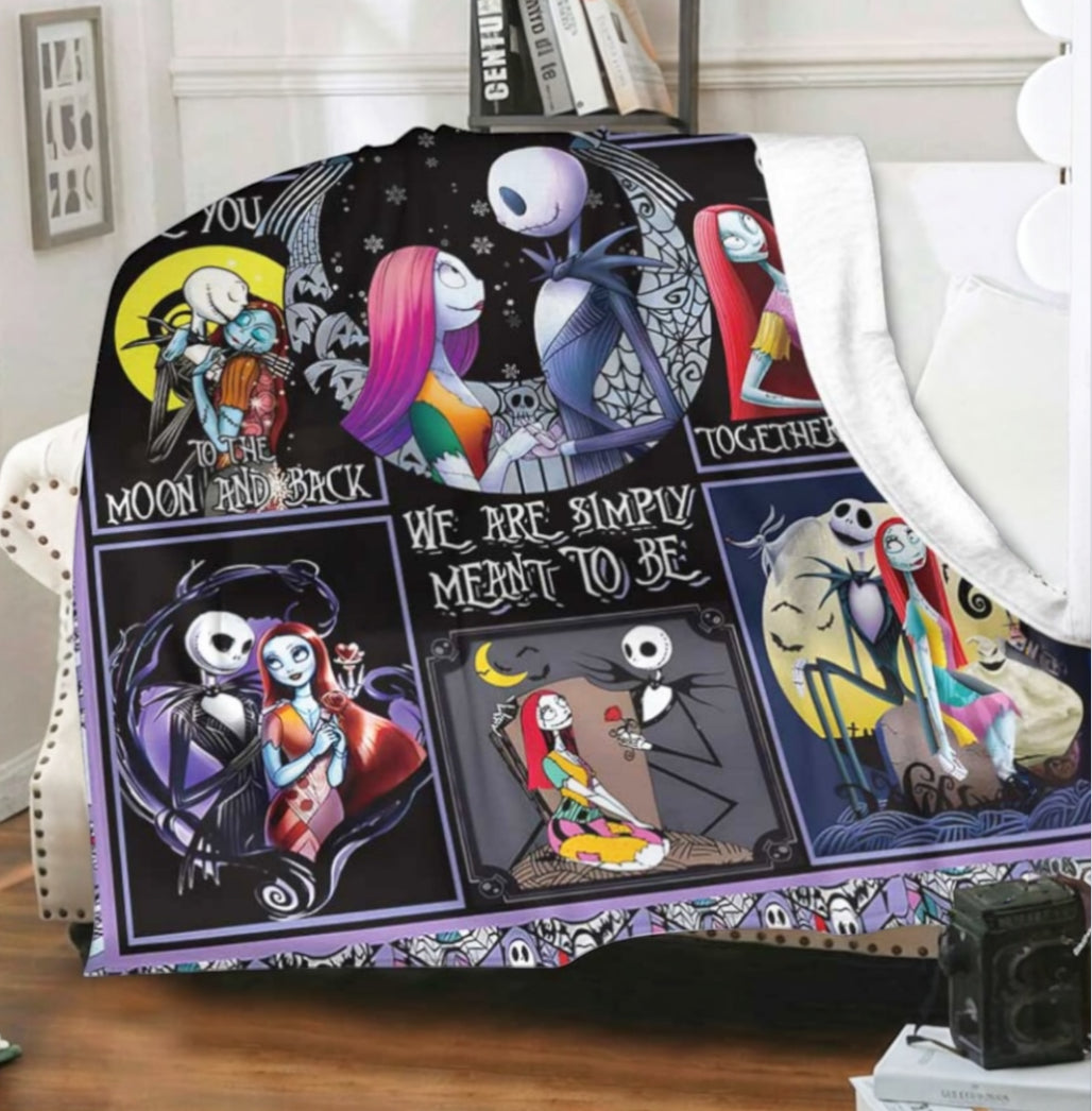 The Nightmare before Christmas Throw Blanket - Jack & Sally