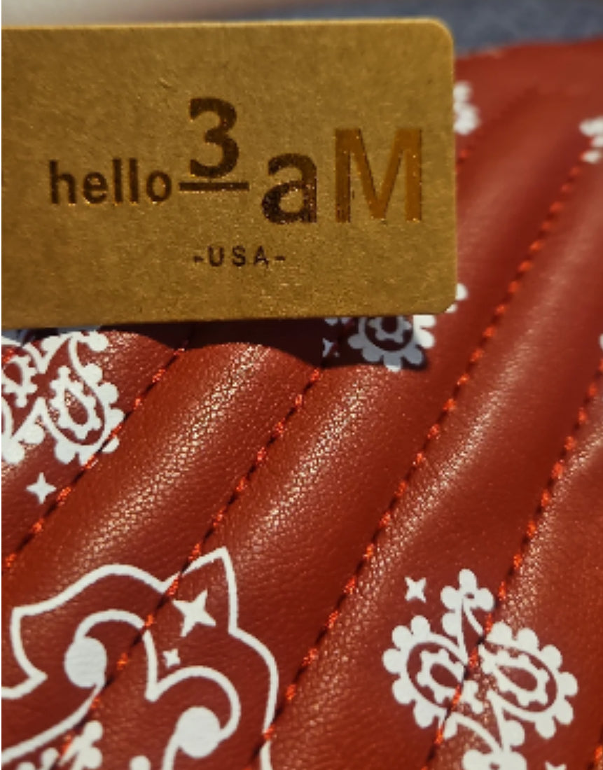Hello 3AM Red Bandana Women's Crossbody