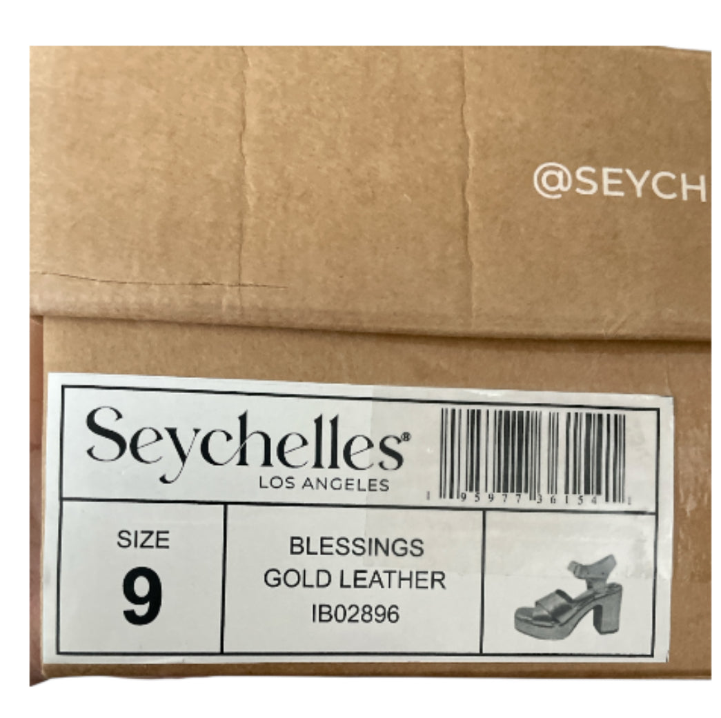 Seychelles Blessings Platform Sandals in Gold Metallic
