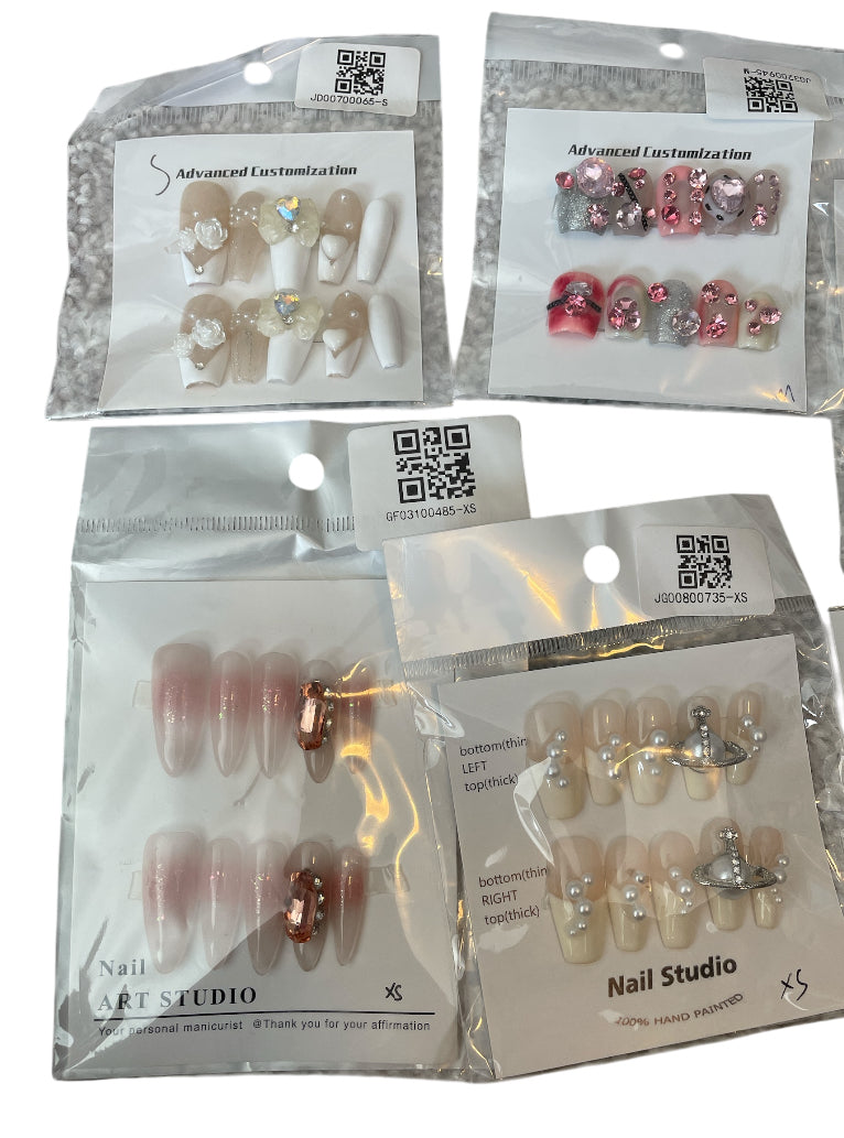 Decorative Press on Nails 6 packs Assorted