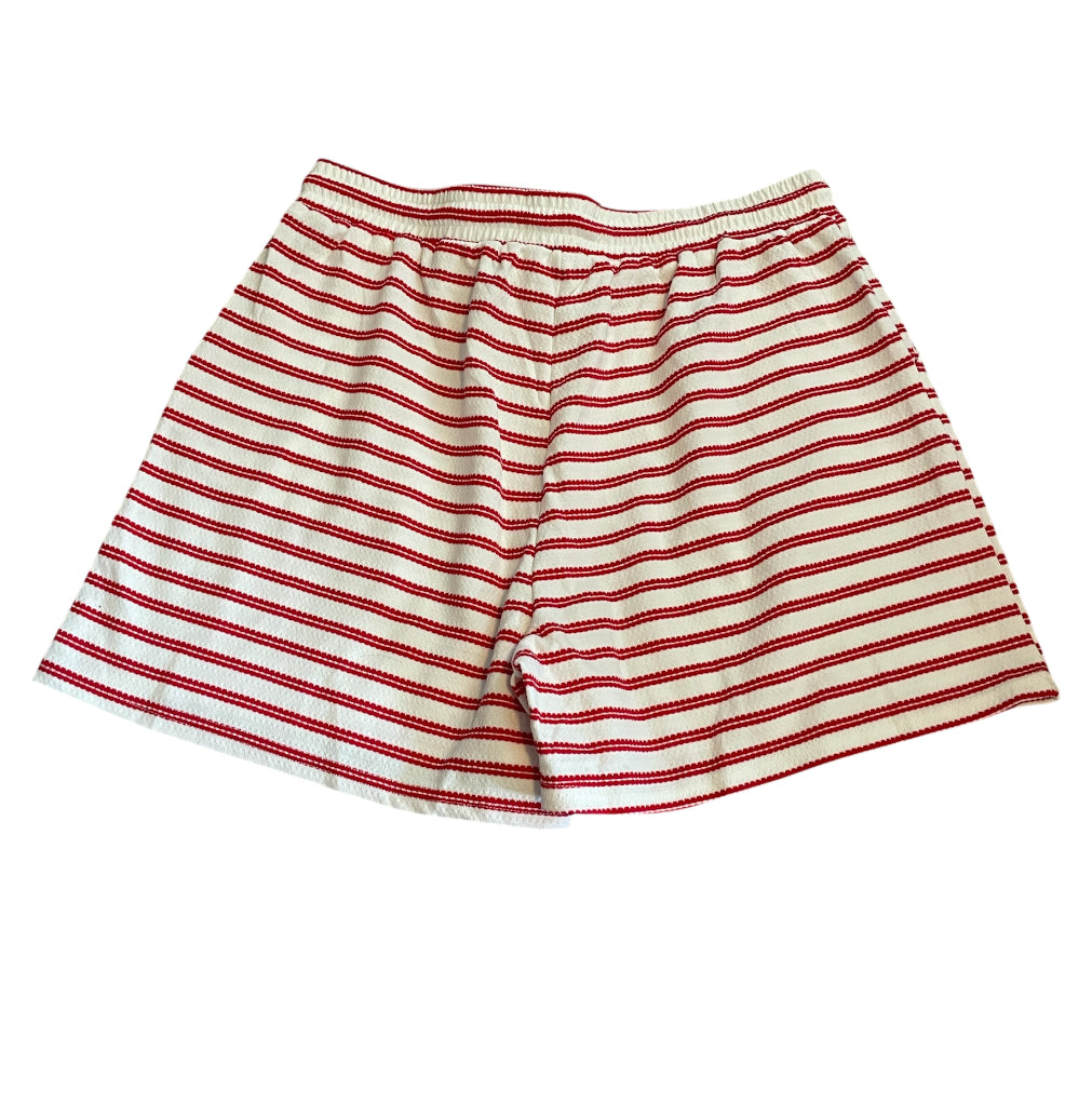 Polagram Madeline Red & Beige Striped Shorts (1x)