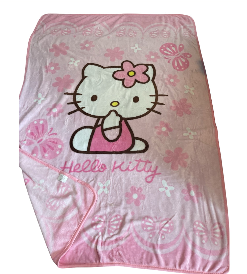 Hello Kitty Flannel Throw Blanket