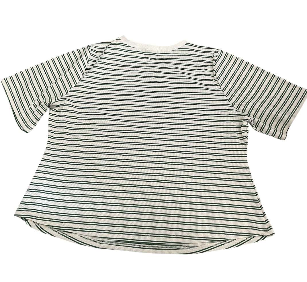 Polagram Stripe Green + Beige Top (3x)