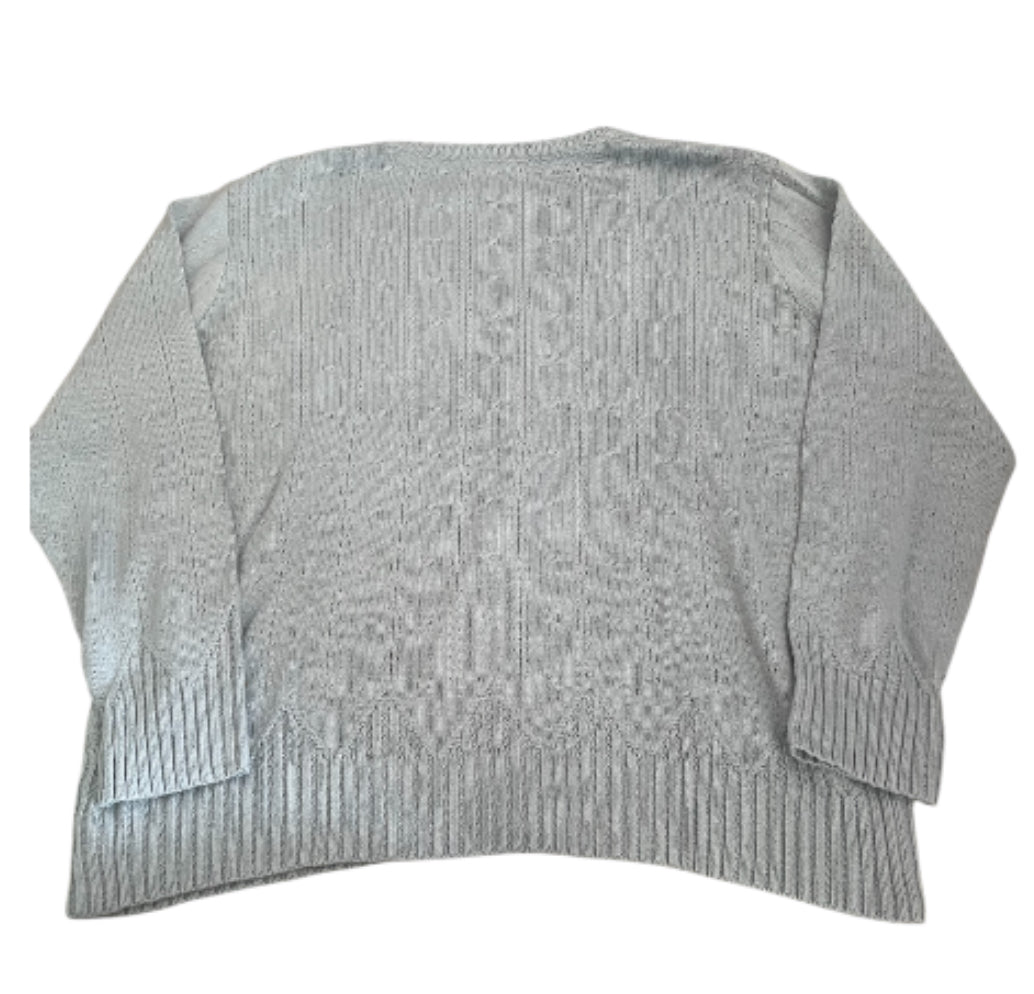 HEYSON Full Size Floral Embroidered Cable Cardigan (3x)