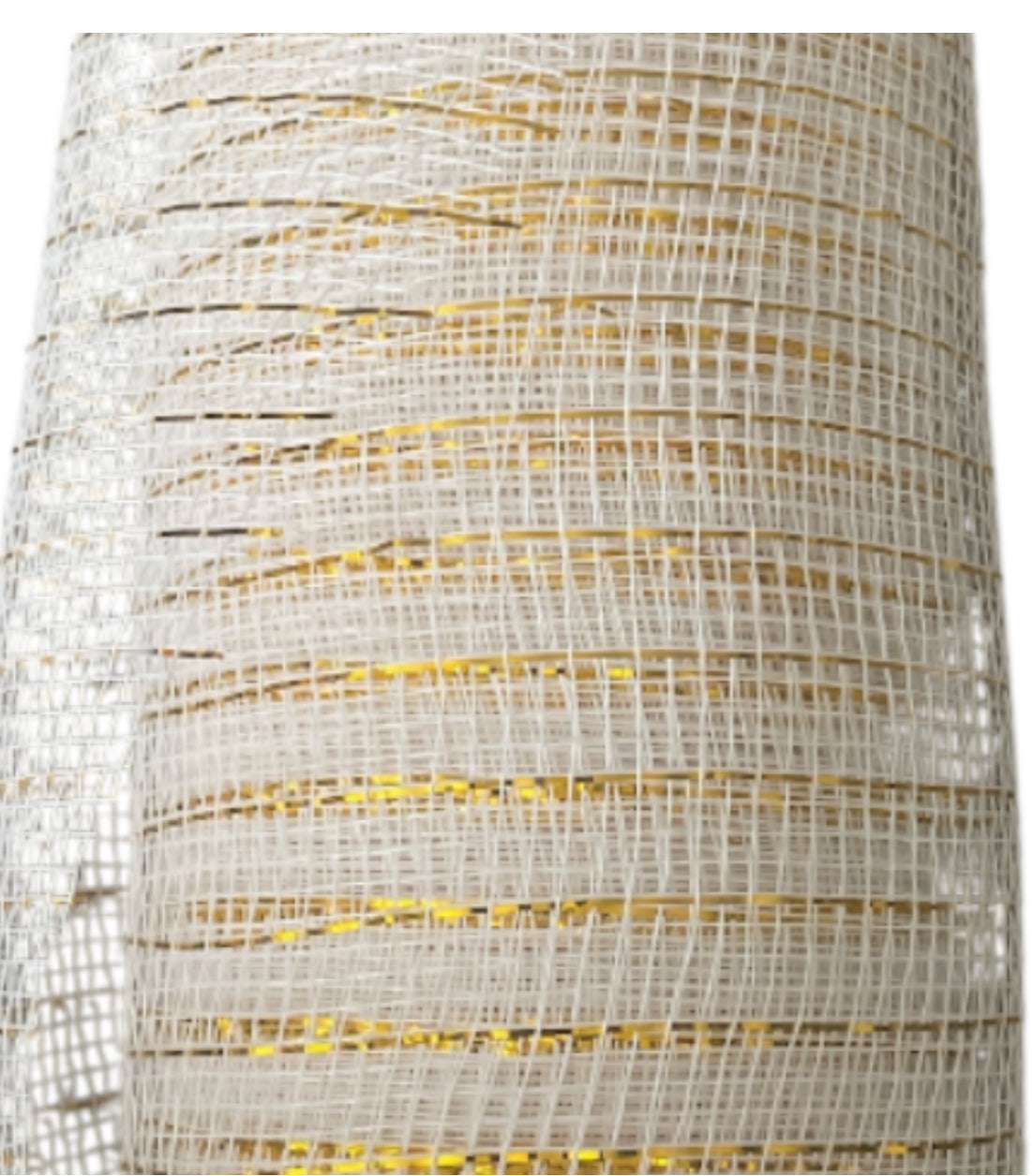 Koopi Deco Mesh, Set of 2 Tan Burlap with Champagne Metallic Foil