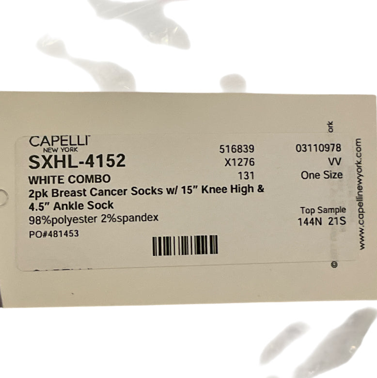 Capelli New York Breast Cancer Awareness Socks