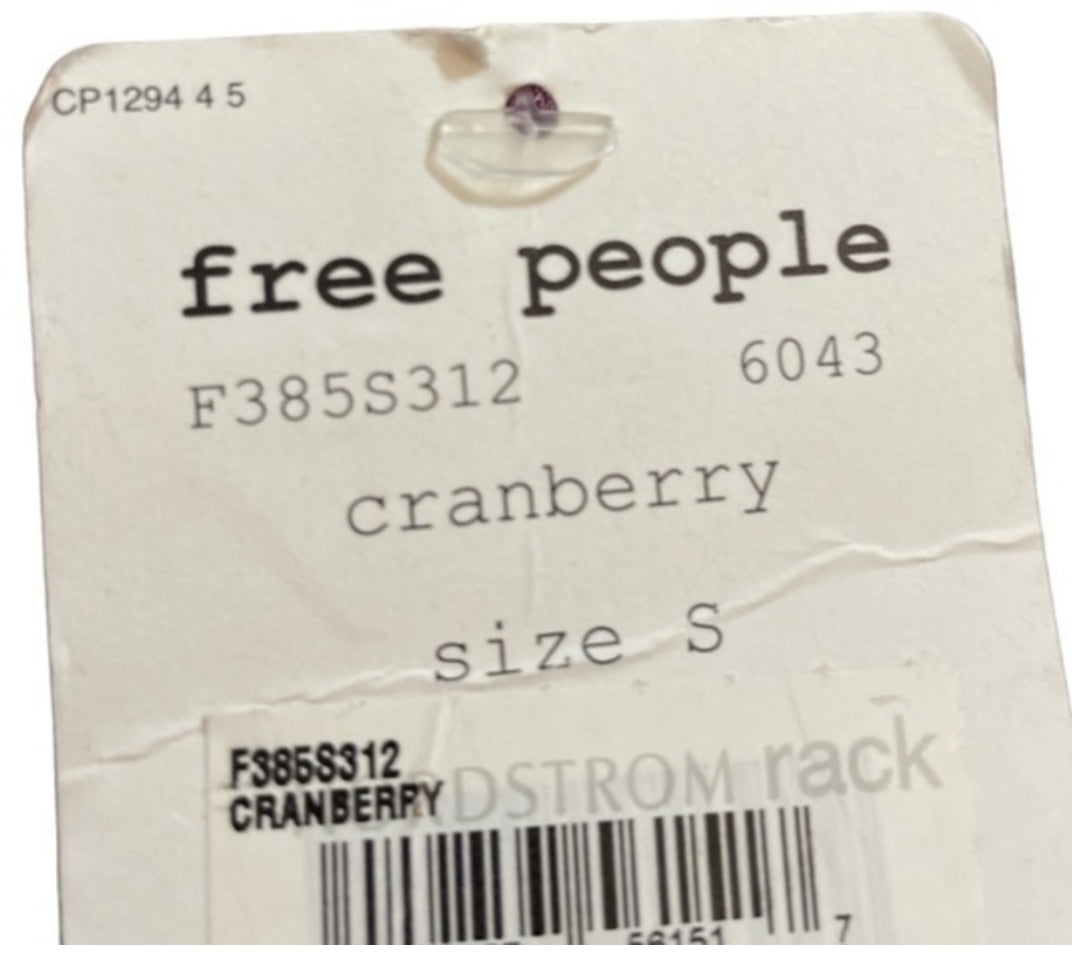 Free People Cranberry Bubble Skirt (Small)