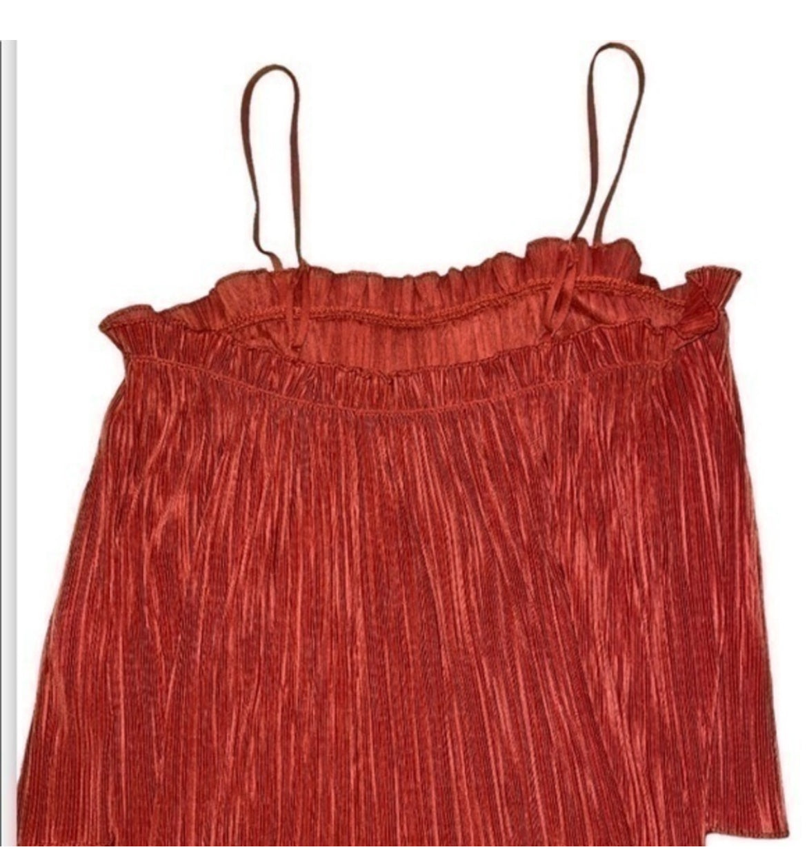 Madewell Straight Neck Ruffle Sleeveless Shirt (X-Small)