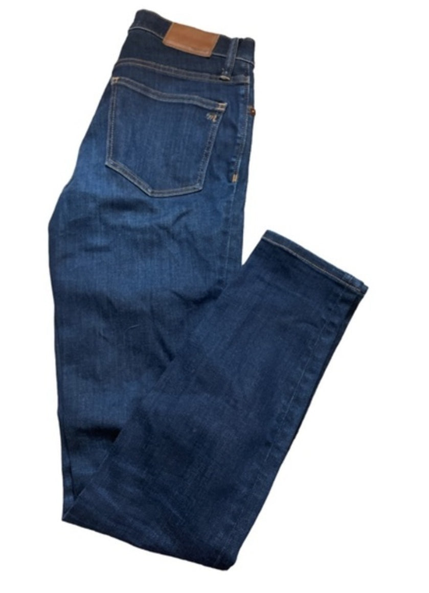 Madewell High Rise Skinny Dark Denim Jeans (26)