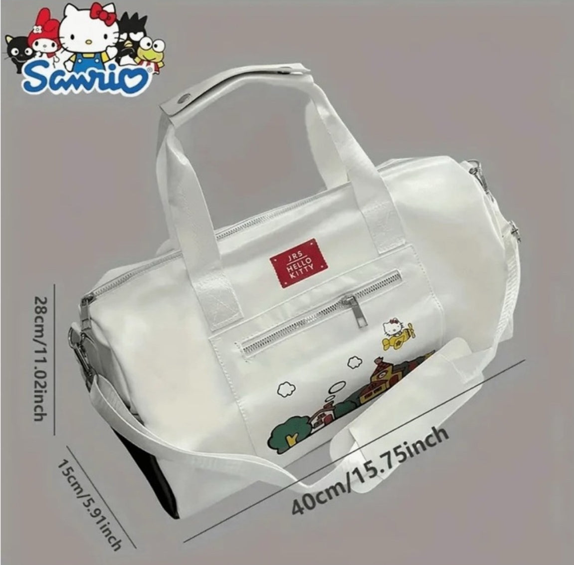 Hello Kitty Sanrio Cream Duffel Bag