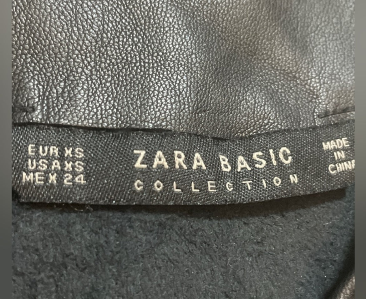 Zara Faux Leather Black Dress