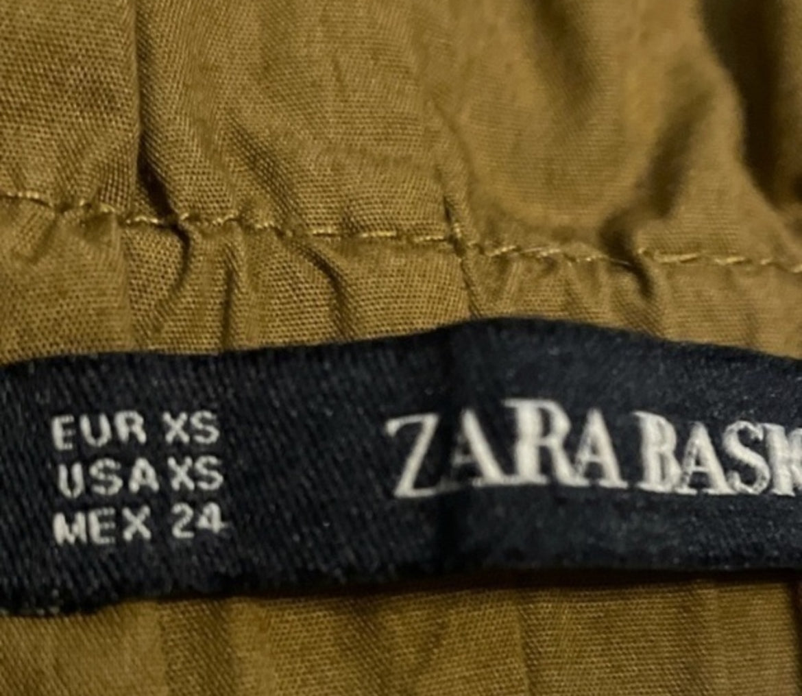 Zara Ruffle Tie Waist Brown Shorts