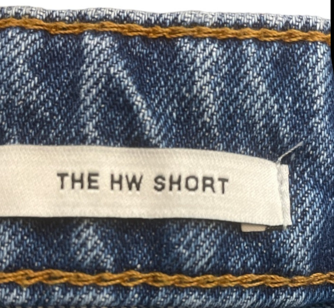 Zara High Waisted Distressed Denim Shorts (4)