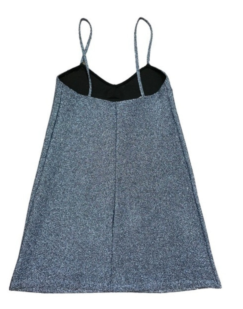 Zara Trafaluc Silver Gray Sparkle Slip Dress (Small)