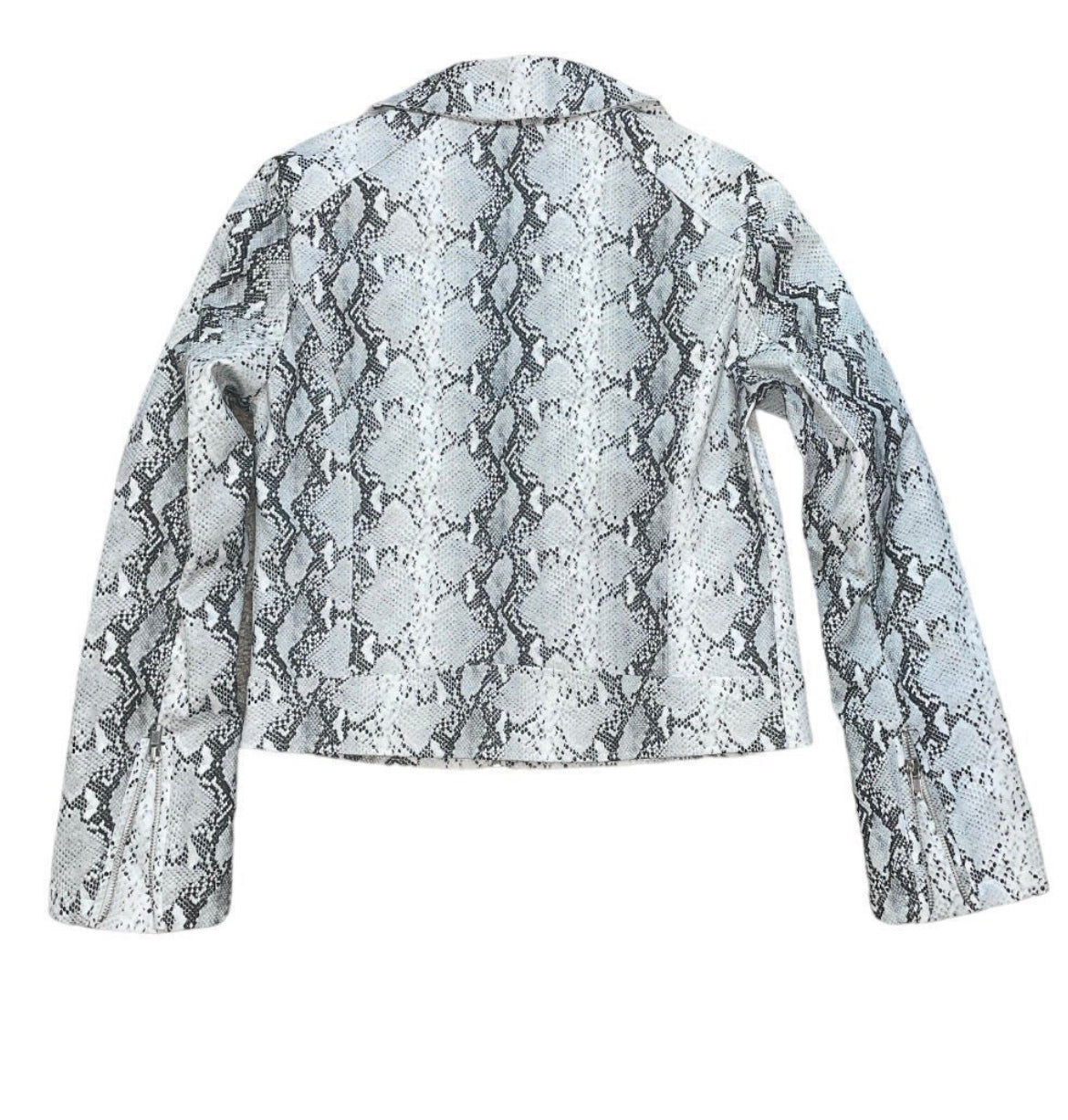 Cupcake and Cashmere Snake Print Faux Leather Jacket (X-Small)