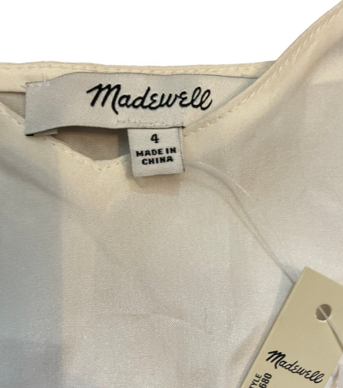 Madewell Off White Sleeveless Top (4)