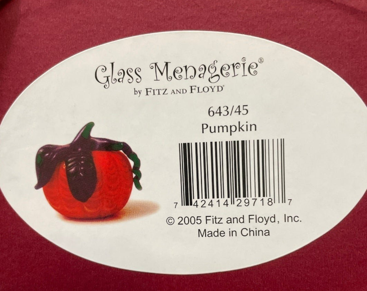 Fitz & Floyd Glass Menagerie Pumpkin