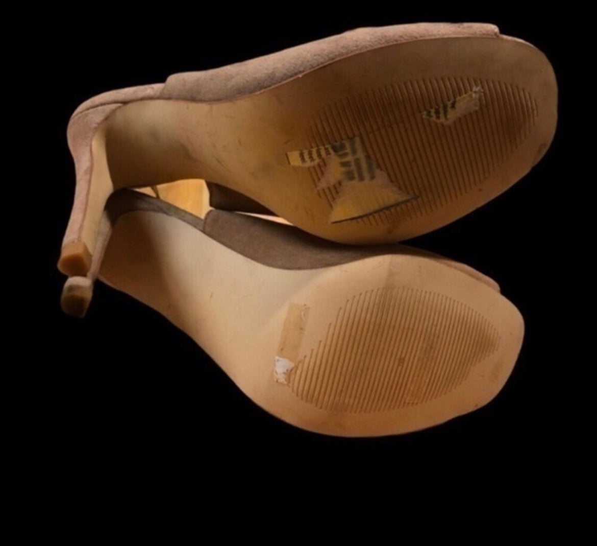 Steve Madden Camel Peep Toe Booties (6)