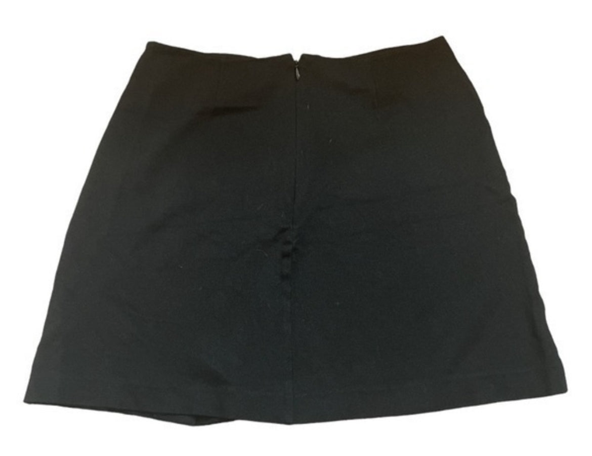 Cabi Black Faux Wrap Skirt (6)