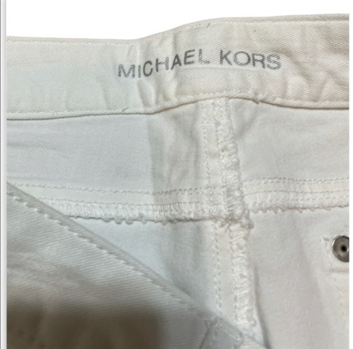 Michael Kors White Straight Leg Jeans (10P)