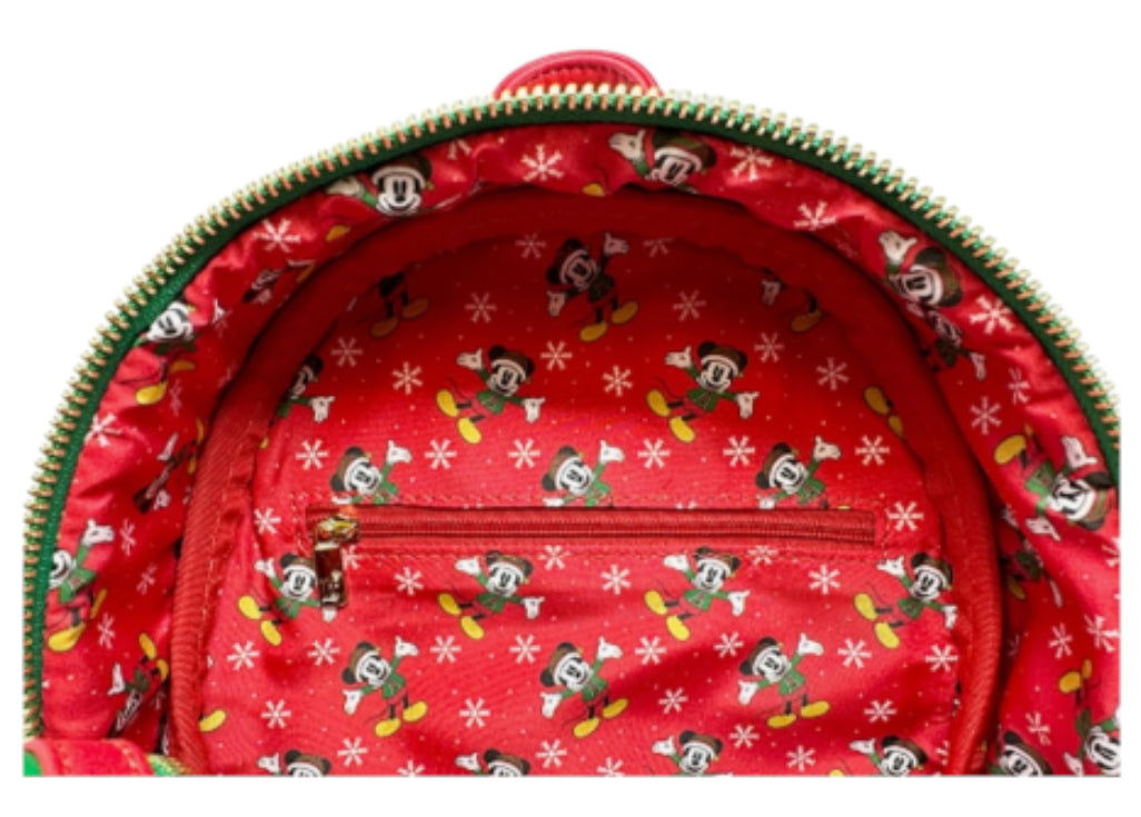 Loungefly Disney Mickey Mouse Elf Holiday Double Strap Backpack