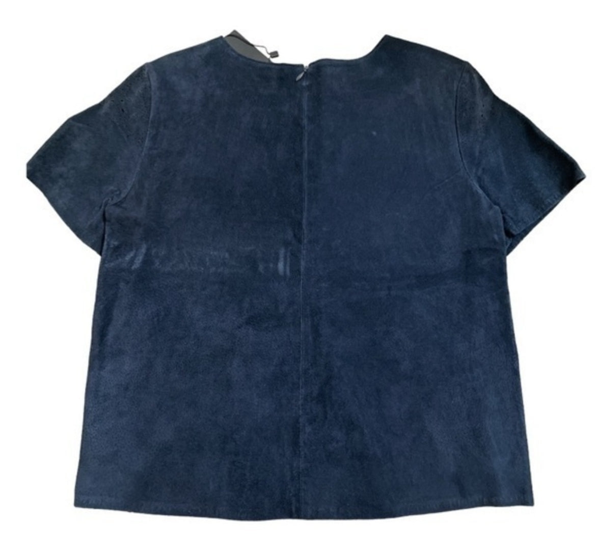 Zara Black Pig Leather Blouse (Small)
