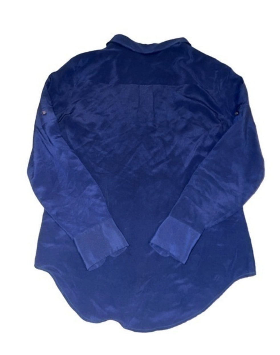 Madewell Button Front Navy Blue Blouse (X-Small)