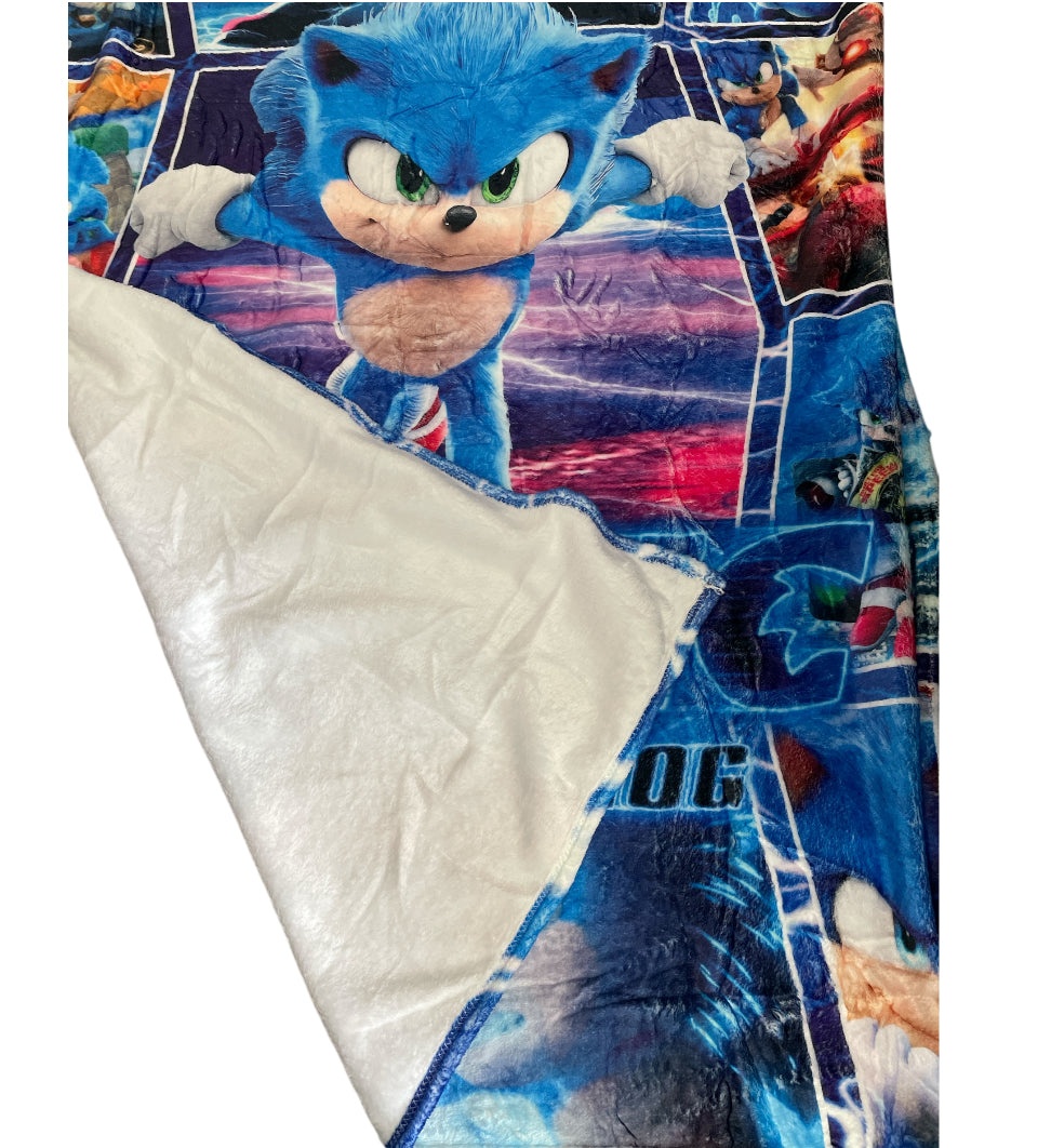 Sonic the Hedgehog fleece throw blanket.