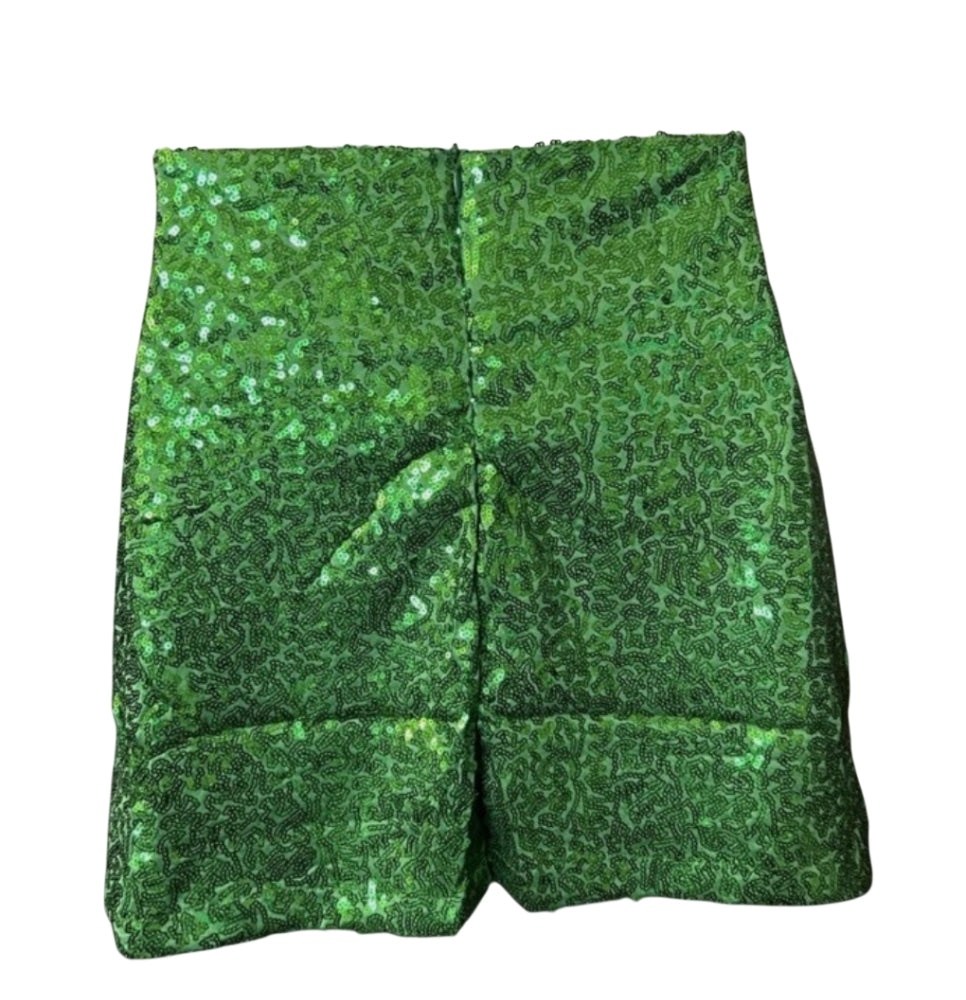 Tipsy Elves Dark Green Sequin Skirt (Medium)