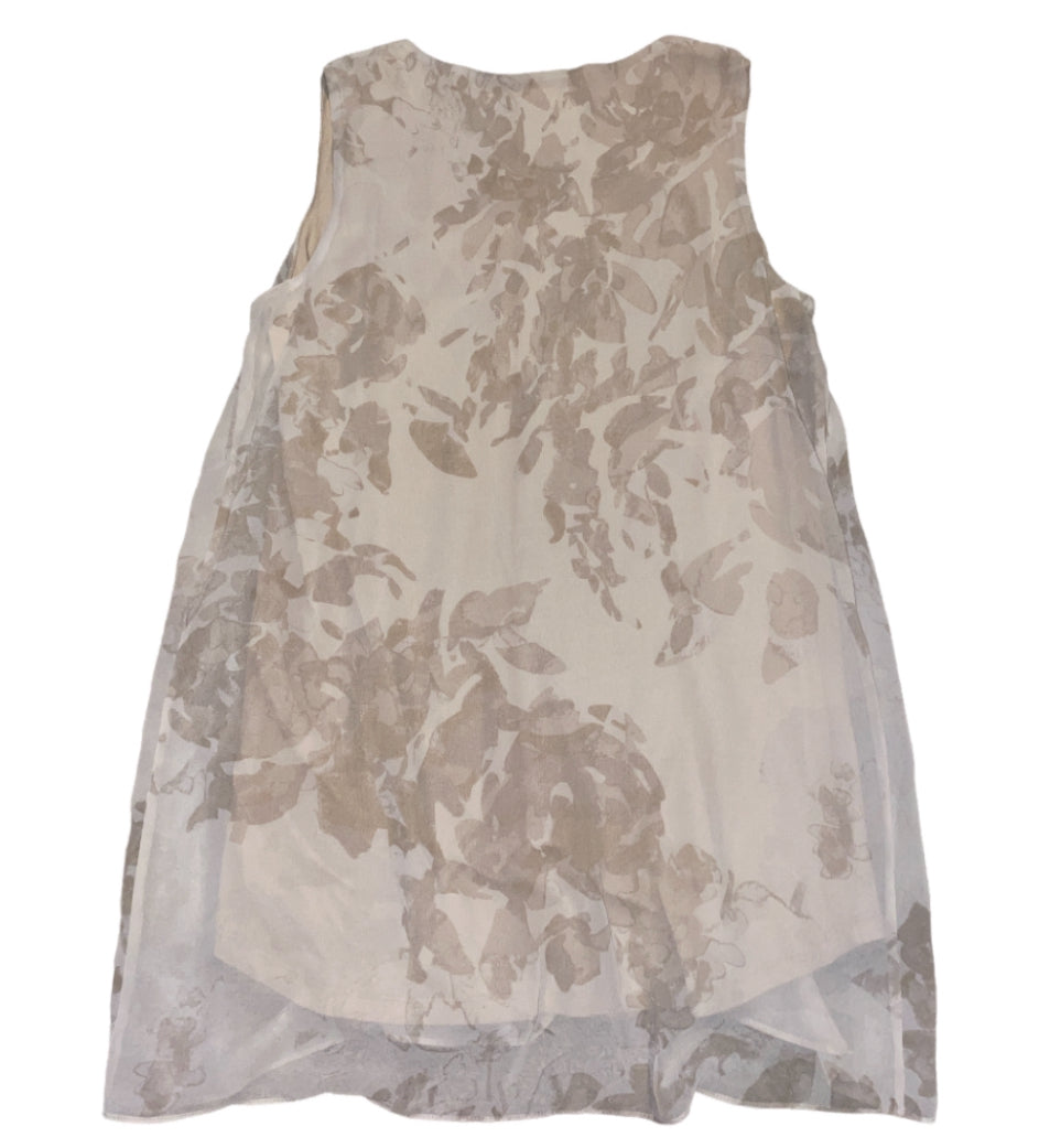 H Halston Striped Floral Sleeveless Dress (X-Small)