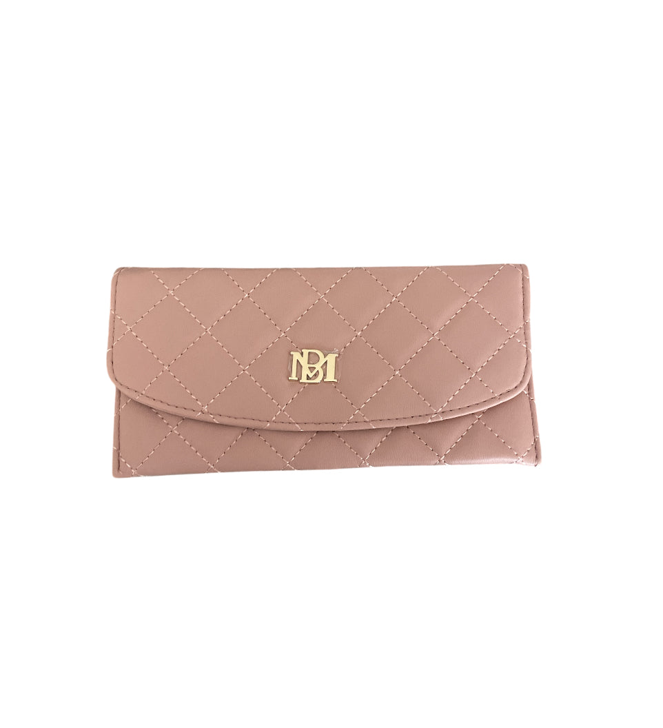 Badgley Mischka Quilted Pink Wallet