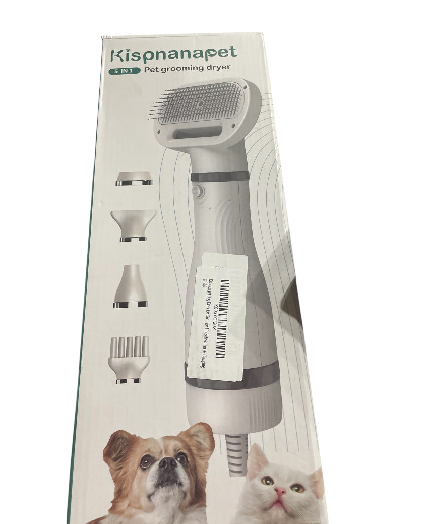 Pet Hair Dryer 3 in 1 Professional Pet Grooming Dryer with Slicker Brush