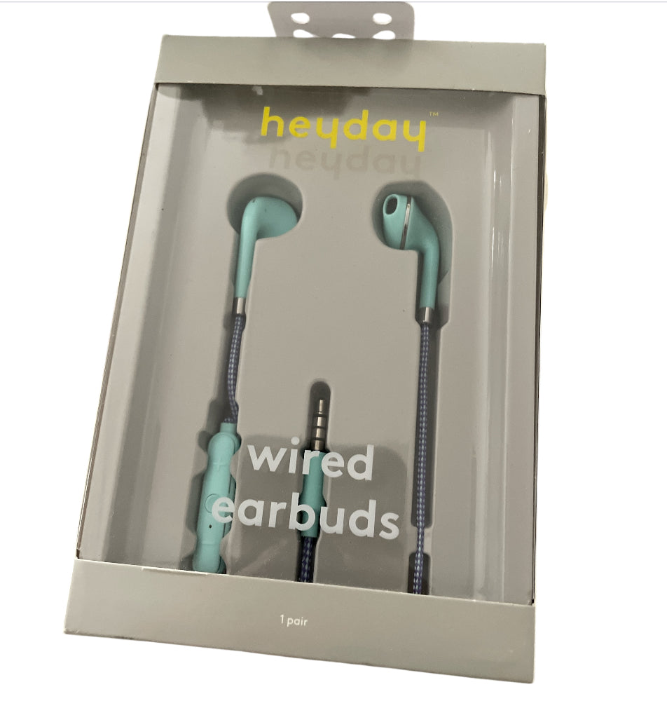 Heyday Wired Earbuds in Teal