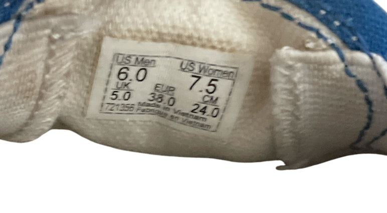 Vans Blue Checkered Slip-On Shoes (7.5)