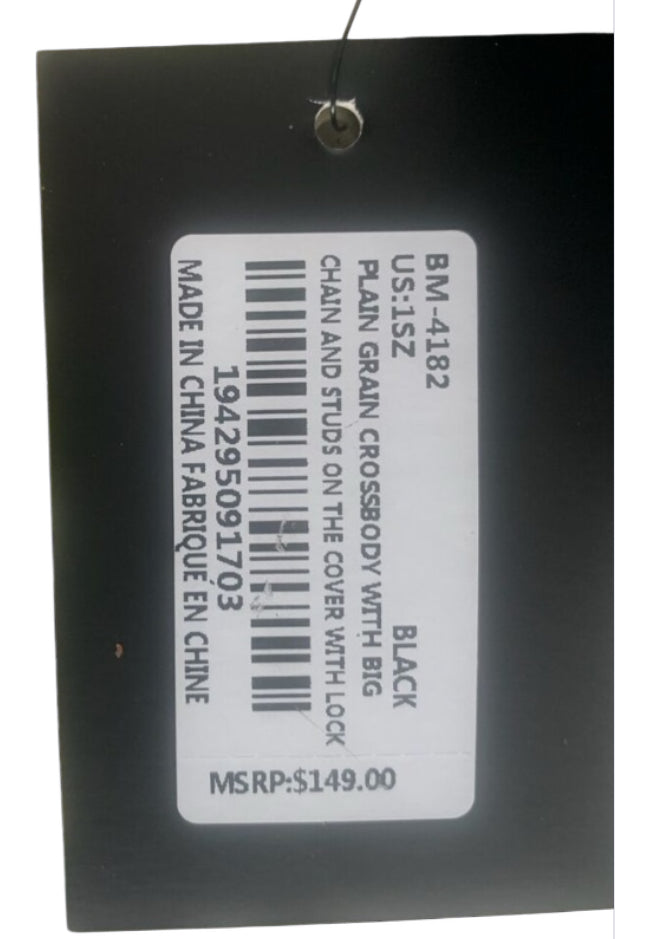 Badgley Mischka Black Plain Grain Crossbody