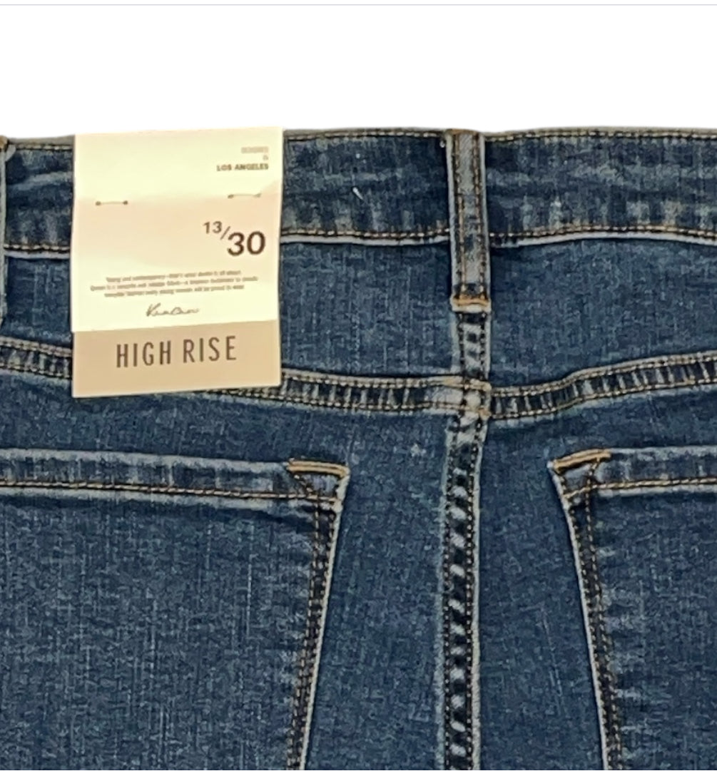 Kancan High-Rise Dark Wash Flare Jeans (13)